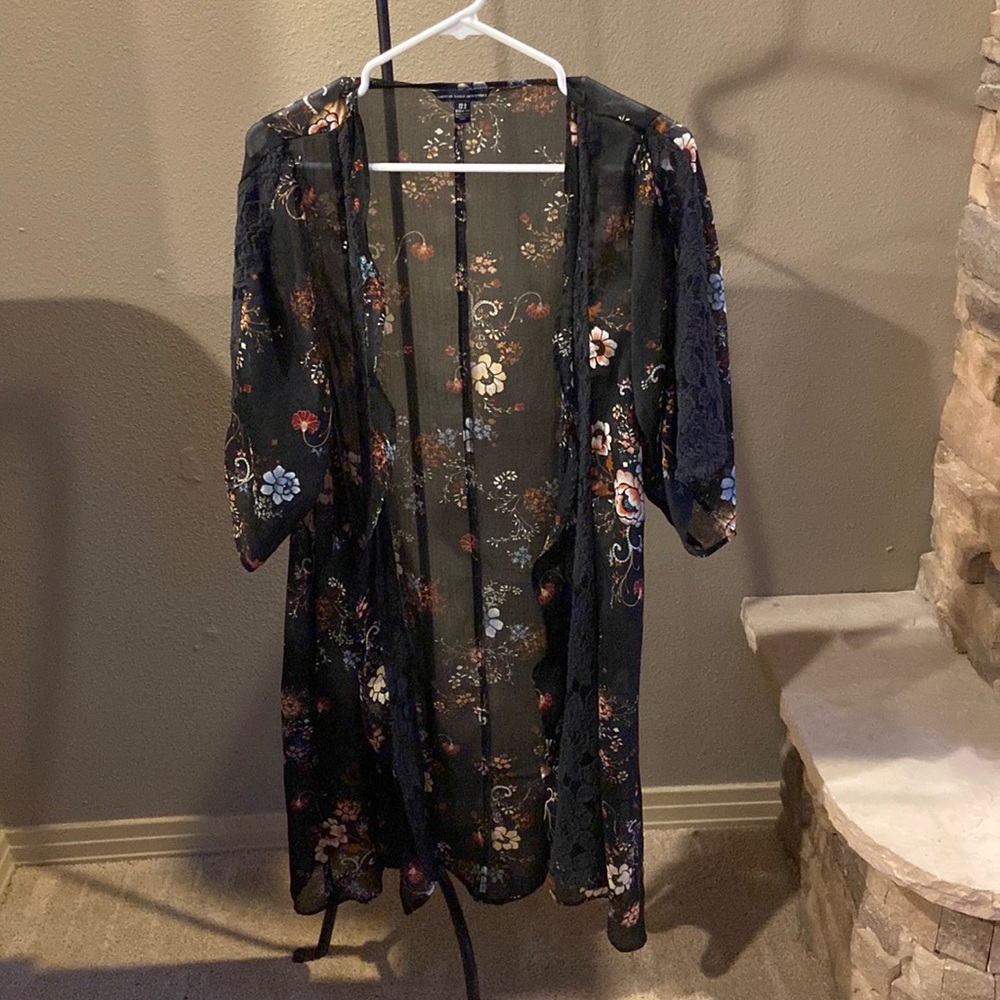 American Eagle Outfitters, black midi Kimono